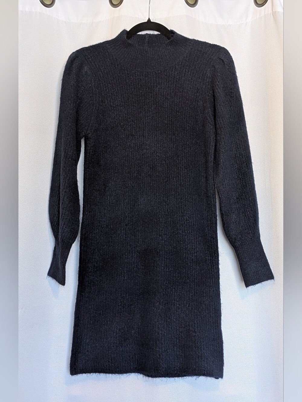 Bishop + Young Classic Navy Blue Wool Blend Sweater Dress Size XS